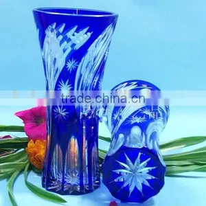 2014 New Hand Blown Double Color Glass Vase thumbnail-1