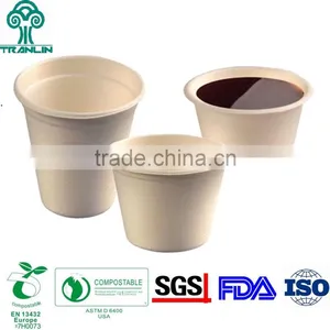Tree Free Biodegradable Wheat Straw Disposable Paper Coffee Cup thumbnail-1