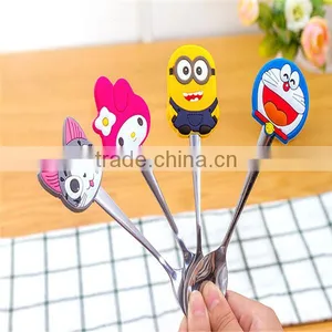 Customized Silicone Baby Spoon With Lovely Cartoon thumbnail-4