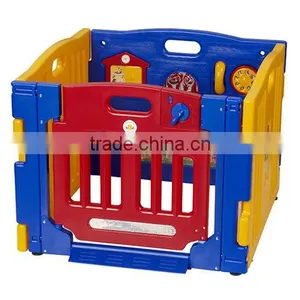 4 Sides Extendable Portable Plastic Baby Play Fence Playpen thumbnail-1