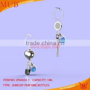 Glass Jewelry Key to the Lock Shape Earring Glass Bottle thumbnail-1
