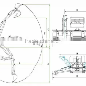 Hot Sale Biggest Huge Type Tractor PTO Use Hydraulic 180 Degree Swing Back Hoe Back Digger Excavator Lw-12 With CE Certification thumbnail-6