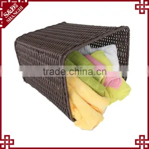 Wholesales Chinese Factory PE Rattan Plastic Laundry Basket for Dirty Clothes thumbnail-6