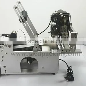 Semi-auto Round Bottle Labeling Machine Labeller With Date Coding Printer thumbnail-3