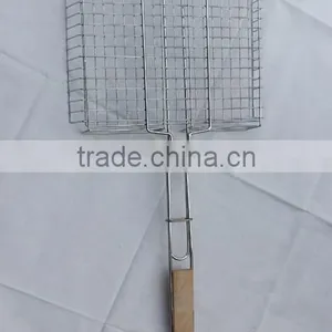 Extra Size BBQ Grill Basket Meat Grid thumbnail-2