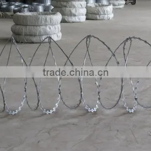 High Quality Low Carbon Steel Wire / Low Price Concertina Razor Barbed Wire For Airport Fence thumbnail-3