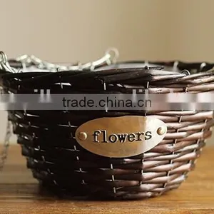 Handmade Antique Round Flower Hanging Basket Artificial Flowers With Hanging Basket thumbnail-1