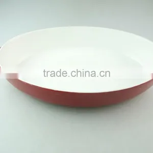 Red Oval Shape Ceramic Bakeware Porcelain Bake Plate With Hands in Stocklots thumbnail-1
