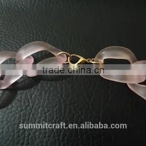 Custom Fashion Exaggerate Chic Chain Resin Necklace thumbnail-3