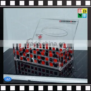 Custom Printed High Quality Acrylic Tissue Holder / Napkin Box /car Tissue Box thumbnail-2