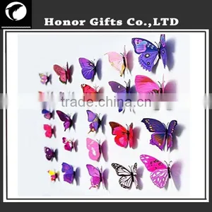 Colorful Promotional Home Decorative Plastic 3D Butterfly Stickers thumbnail-4