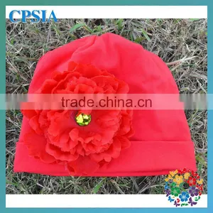 Wholesale Organic Cotton Beanies With Daisy Flower for Infant and Toddle thumbnail-1