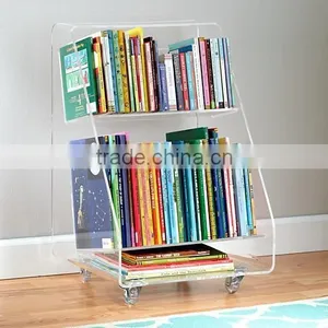 China Manufacturer Wholesale Acrylic Library Book Cart/book Cart thumbnail-1