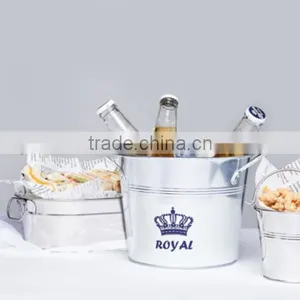 Promotional Customized Metal Ice Buckets Galvanized Iron Ice Bucket/party Bucket thumbnail-1