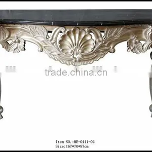 Elegant Antique Gold Console Table for Living Room thumbnail-1