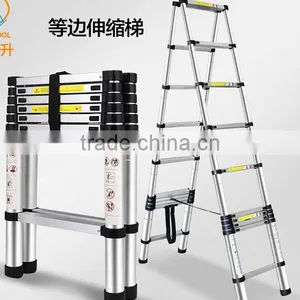 Bamboo Household Ladder Aluminum Alloy Telescopic Ladder thumbnail-1