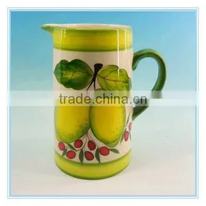 USA Hot Sale Huge Green DeHua Ceramic Pouring Jug With Handle thumbnail-1