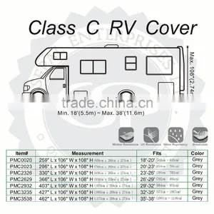 Deluxe 300D Polyester Waterproof Class C Caravan Motorhome RV Cover thumbnail-2