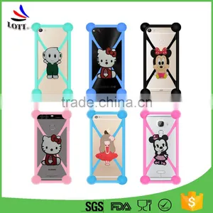 Lottie Cute Cartoon Silicone Universal Cell Phone Holster Cases Suitable for 3.5-6 Inch Phone Model For Silicone Phone Cover thumbnail-1
