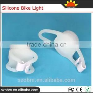 White Bicycle Headlight Silicone Bike Light For Safety Travel thumbnail-3