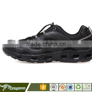 High Quality Black Casual Lace Up Latex Boots For Men thumbnail-4