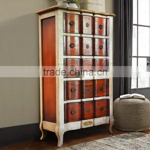 Chest Of 5 Drawers With 2 Tone Color France Style thumbnail-1