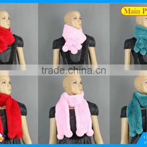 High Quality Knitted Rex-Rabbit Scarf thumbnail-4