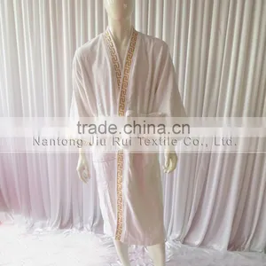 Wihte With Embroidery Autumn And Winter Design Fashion Family Robes Shower Homewear Coral Fleece thumbnail-1