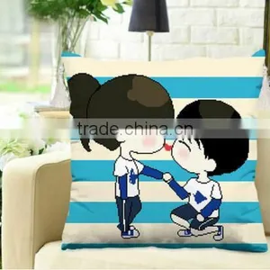 3 d Cross-stitch Pillow Animated Cartoon Lovers Lovely Printing Cross-stitch Pillowcase thumbnail-3