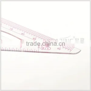 Kearing Sanwich Line Triangle Scale Ruler, 1/4 & 1/5 Scale for Fashion Design, High Quality Ruler for Sewing Market #8545 thumbnail-3