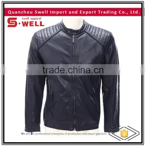 China Manufacturer Wholesale Men Winter pu Leather Jacket thumbnail-1