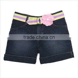 Fashionable Women's Jeans Short With Belt thumbnail-1