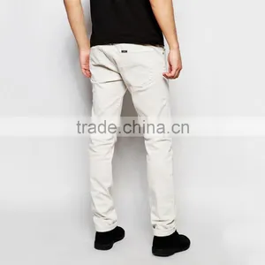 White Plain Denim New Style Jeans Pent Men Wholesale China thumbnail-2