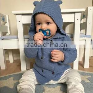 S17680A Wholesale Cotton Knitted Cardigan Girls Sweater Designs for Kids thumbnail-1