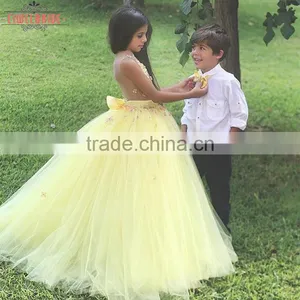 Yellow Flower Girl Dress for 9 Years Girl thumbnail-1