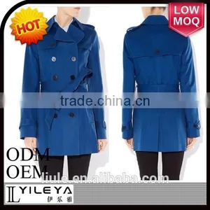 Latest Stylish Double Breasted Blue Women Suit Coat thumbnail-1