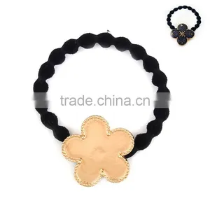 Zinc Based Alloy DIY Resin Mold For Jewelry Making Hair Ties Plum Blossom Gold Plated & Black thumbnail-1