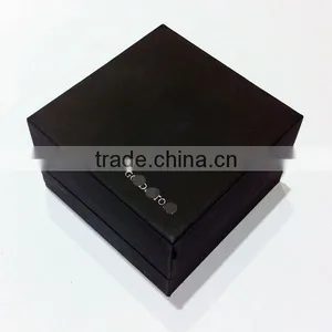 Leather Wooden Jewelry Packing Double Ring Box thumbnail-1