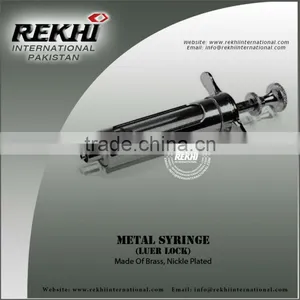Pakistan Metal Syringe Luer Lock,Metal Vaccinator Luer Lock,jeringa de Vacunacion de Metal,veterinary Instruments thumbnail-1