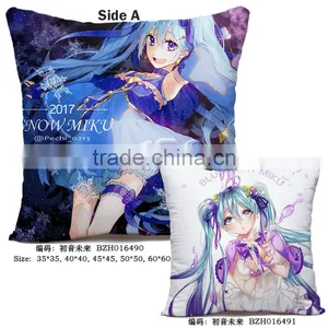 Japanese Popular Singer Hatsune Miku Printed Anime Soft Pillow 45*45CM thumbnail-3