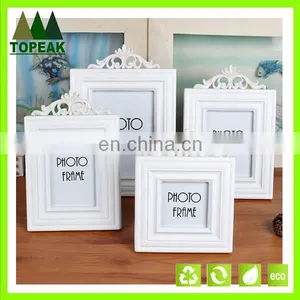 Retro European White Simple Wooden Frames Designs / Wooden Picture Frame /Carved Hollow Frame Wedding Love Photo Frames thumbnail-1