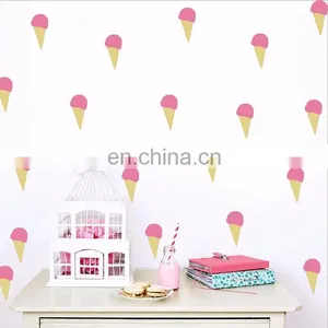 Cute Ice Cream Ins Style Vinyl Wall Sticker Children Room Home Decoration Mural Roon Decal thumbnail-1