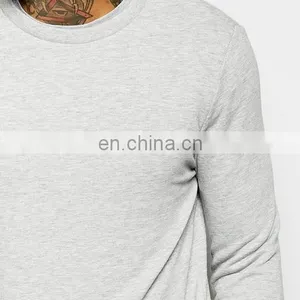 China Supplier Custom Plain Longline Wholesale Crewneck Sweatshirt Man thumbnail-2