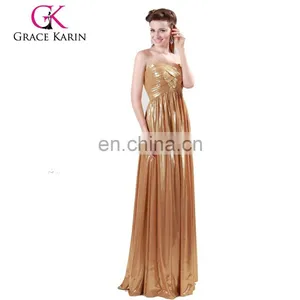 2015 Luxurious Golden Evening Prom Party Gowns Long Dresses CL4418 thumbnail-1