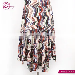100% Polyester Fiber Casual Loose Fit Free Size 2017 Summer Dress thumbnail-4