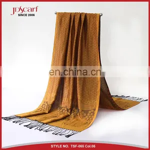 Woman Silky Polyester Scarf Viscose Jacquard Wholesale Scarf Hijab thumbnail-6