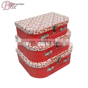 Medium-sized Personality Paperboard Customize Design Cute Suitcase Whole Printing Gift Boxes With Handle thumbnail-2