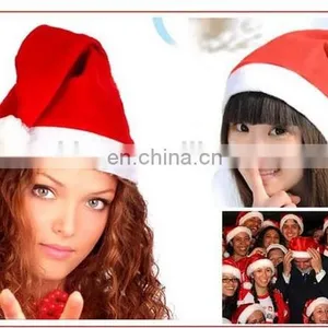 Christmas Party Santa Xmas Hat Red And White Cap for Santa Claus Costume New thumbnail-2