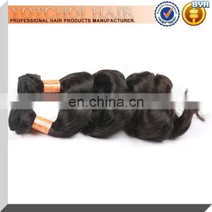 Neat & Clean Hair Weaving Good Sewing Machine Made Hair Weft Natural Black Can Be Dyed/Bleached Brazilian Remy Hair thumbnail-1