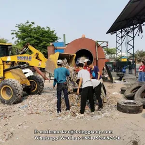 EU Certified 50ton Per Day Waste Tire and Plastic Pyrolysis Plant Oil Pyrolysis Machine for Rubber Processing thumbnail-1